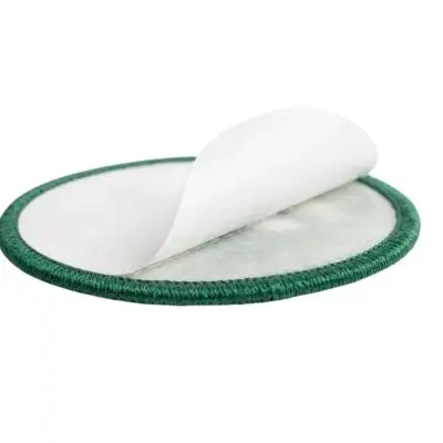 peel-and-stick adhesive backing, showing the protective paper being removed to reveal the sticky surface for easy, temporary application